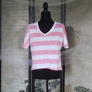 Women's Striped Crop Tee